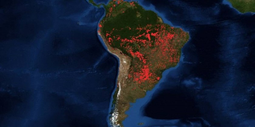 El planeta Tierra arde con el Amazonas como principal foco