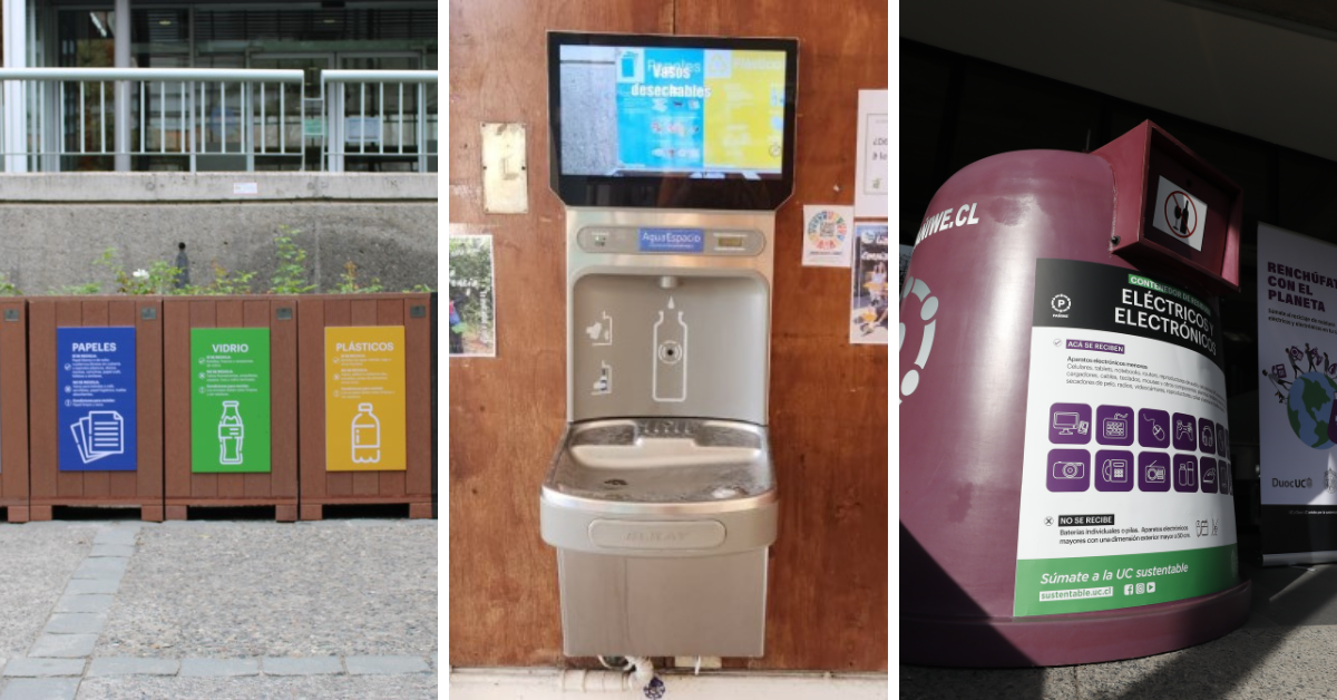 Mapas de reutilización y de reciclaje en campus UC